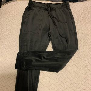 Lou and Grey- dark grey/blue velour sweat pants